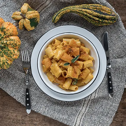 Pasta al Forno con Zucca e Zola