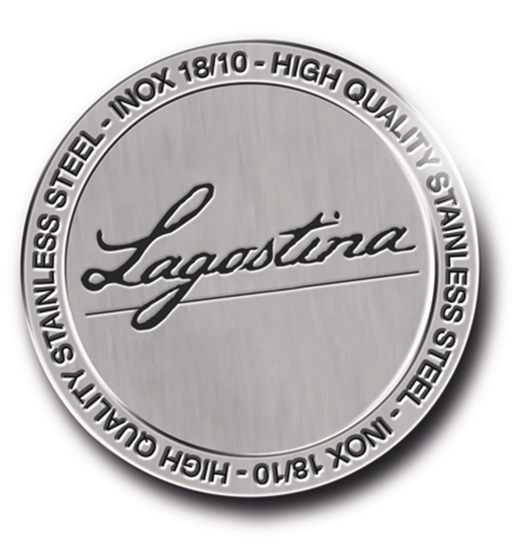 Il fondo Lagotherm® a 3 strati garantisce risultati di cottura ancora migliori perchè, grazie alla superficie maggiorata, permette una trasmissione del calore più omogenea rispetto ad un fondo tradizionale. Adatto all'induzione.