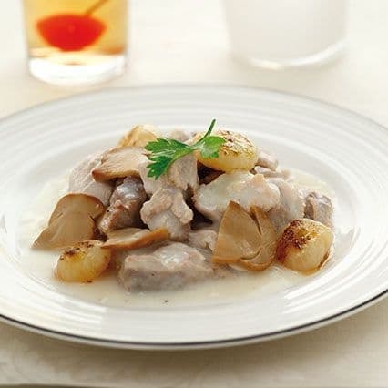 Blanquette di vitello con cipolline bianche