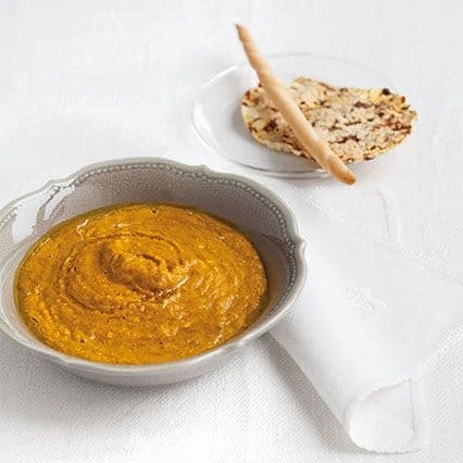 Crema piccante di mais e zucca