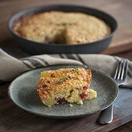 Sformato di riso con salame