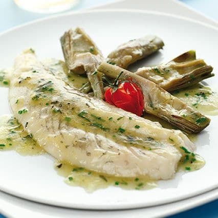Rombo ai carciofi