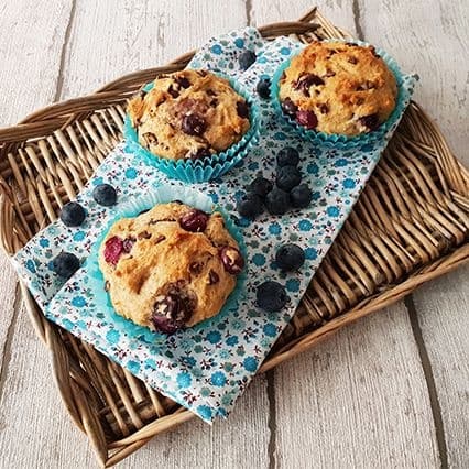 Muffin integrali ai mirtilli