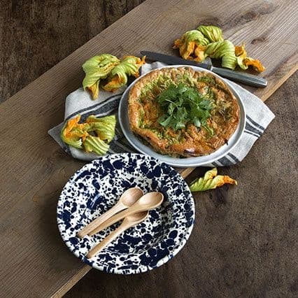 Frittata di zucchine e i loro fiori