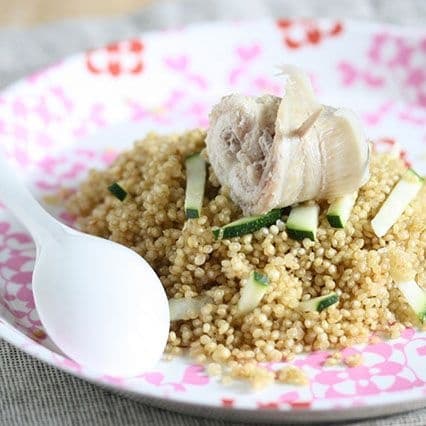 Quinoa con rotolino di sogliola e verdurine