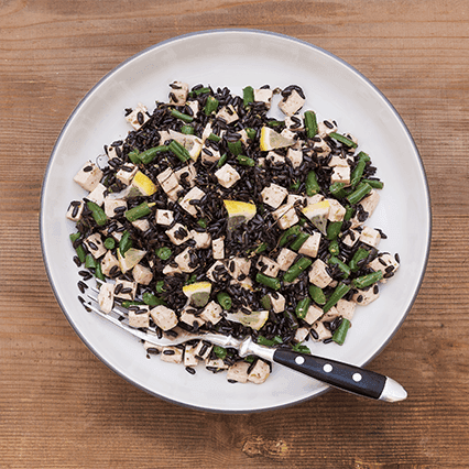 Riso Nero con Fagiolini e Primosale