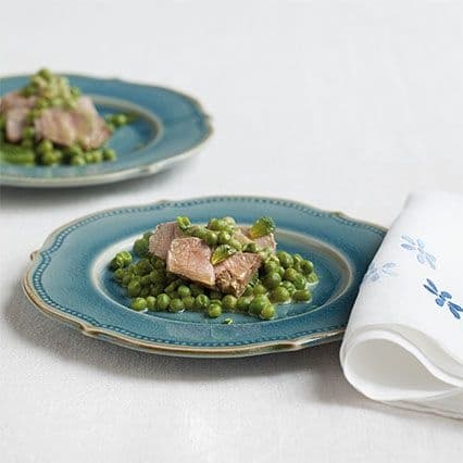 Filetto di maiale con curry di pisellini dolci