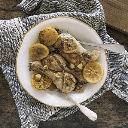 Pollo con aglio fresco e limone