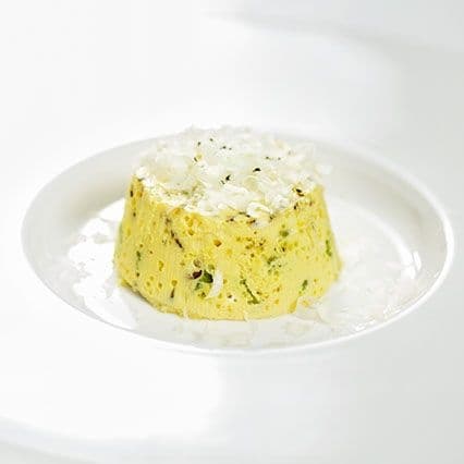Tortino di carbonara con asparagi