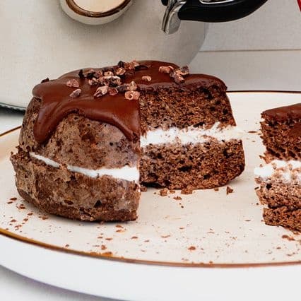 Tortino monoporzione al cacao al vapore in PAP
