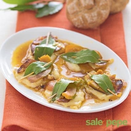 Saltimbocca di pollo e zucca