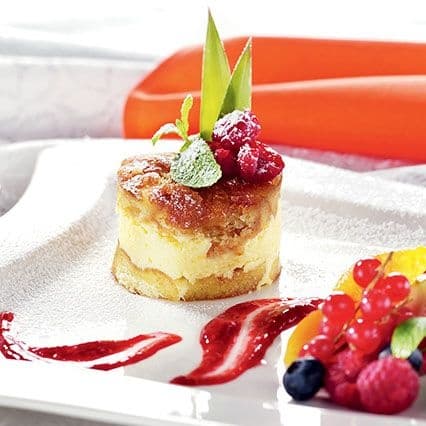 Tortino al formaggio e savoiardi