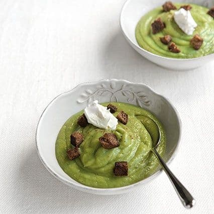 Crema di romanesco e piselli