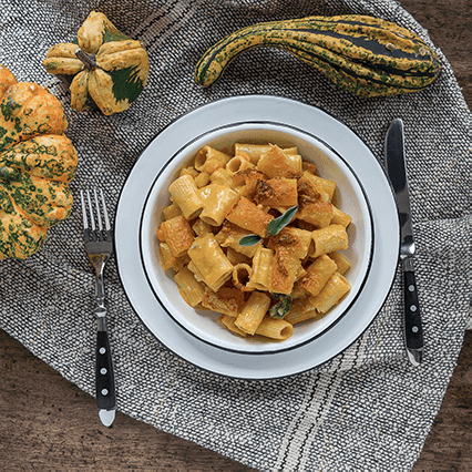 Pasta al Forno con Zucca e Zola