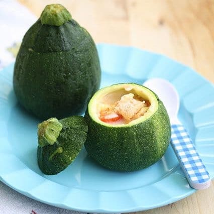 Zucchina tonda ripiena alla parmigiana